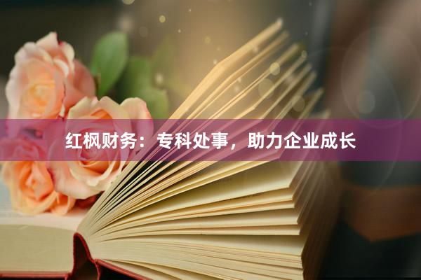 红枫财务：专科处事，助力企业成长